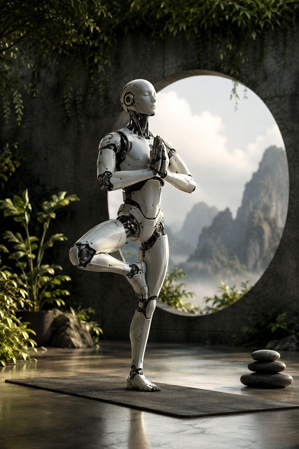 Imagen de la publicación sobre yoga e inteligencia artificial
